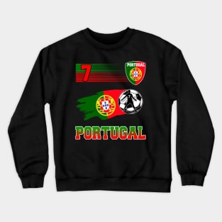 Portugal 7 Soocer Jersey Portugal Football Fan Soccer 2022 Crewneck Sweatshirt